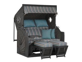 Strandkorb PURE® Seaside XL PE stone grey Des. 444 Strandkorb PURE® Seaside XL PE stone grey Des. 444