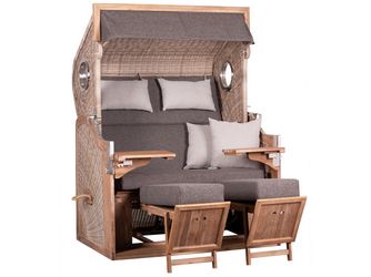 Strandkorb TRENDY PURE Greenline 175XL PE ant. wh. Des. 753