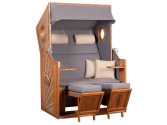 Strandkorb Trend 45 PE walnut Des. 751