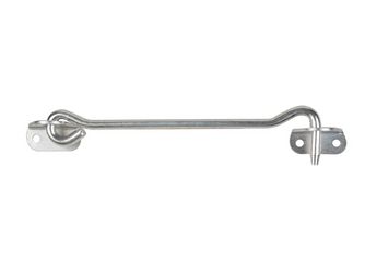 Sturmhaken, m.Gegenpl., disp., z.Anschrauben, Länge 200mm, Haken Ø8mm Sturmhaken, m.Gegenpl., disp., z.Anschrauben, Länge 200mm, Haken Ø8mm