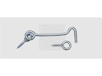 Sturmhaken mit Öse 40mm Stahl verzinkt (4 Stück) - 684 500 40 80