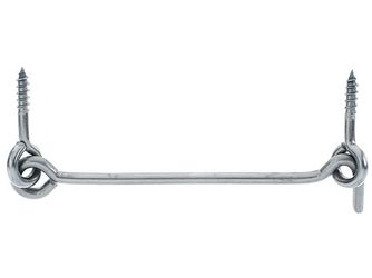 Sturmhaken, mit Öse, Edelstahl, zum Einschrauben, Länge 120mm, Haken Ø4,2mm Sturmhaken, mit Öse, Edelstahl, zum Einschrauben, Länge 120mm, Haken Ø4,2mm