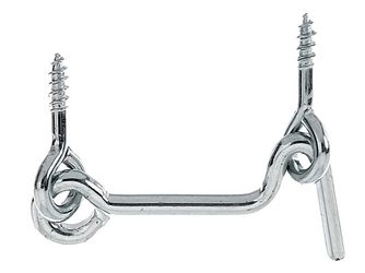 Sturmhaken, mit Öse, blau verzinkt, z.Einschrauben, Länge 50mm, Haken Ø3mm Sturmhaken, mit Öse, blau verzinkt, z.Einschrauben, Länge 50mm, Haken Ø3mm