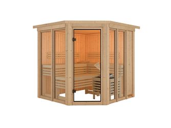 Systemsauna Airi mit Kranz 2100x2100x2020mm Systemsauna Airi mit Kranz 2100x2100x2020mm