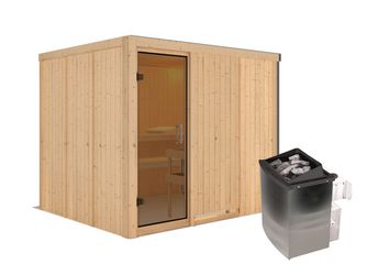 Systemsauna Gobin mit Tür graphit SET mit Ofen 9kW integr. Strg 2310x1960x1980mm Systemsauna Gobin mit Tür graphit SET mit Ofen 9kW integr. Strg 2310x1960x1980mm