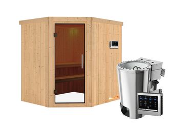 Systemsauna Lilja mit Tür graphit SET Ofen 3,6kW Bio-Ofen externe Strg. Easy 1960x1700x1980mm Systemsauna Lilja mit Tür graphit SET Ofen 3,6kW Bio-Ofen externe Strg. Easy 1960x1700x1980mm