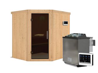 Systemsauna Siirin mit Tür graphit SET mit Ofen 9kW Bio ext. Strg Easy 1960x1700x1980mm Systemsauna Siirin mit Tür graphit SET mit Ofen 9kW Bio ext. Strg Easy 1960x1700x1980mm