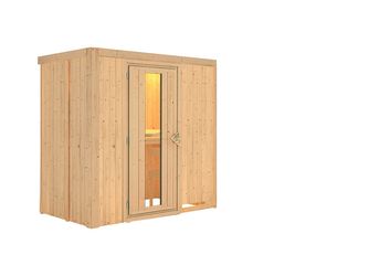 Systemsauna Variado mit isolierter Holztür 1960x1180x1980mm