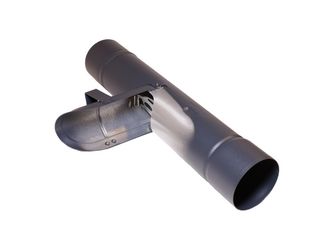 TJ90 Alu-Regenwasserklappe anthr. RAL 7016 mit Laubfang