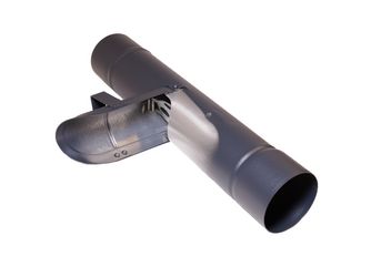 TJ90 Alu-Regenwasserklappe anthrazit RAL 7016 mit Laubfang