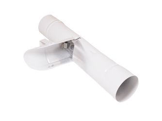 TJ90 Alu-Regenwasserklappe weiß RAL 9016 mit Laubfang