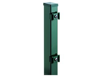 TOM ECK-Zaunpfosten RAL 6005 grün für 630mm Zaun RR60/40x1000mm mit Klemmhalter