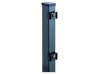TOM ECK-Zaunpfosten RAL 7016 anthr. für 630mm Zaun RR60/40x1000mm mit Klemmhalter