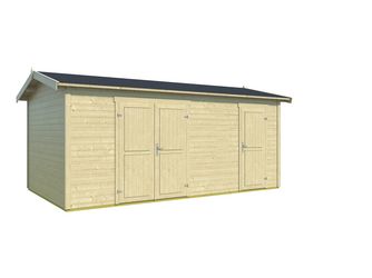 Tuvalu XL Blockbohlenhaus 28mm naturbelassen