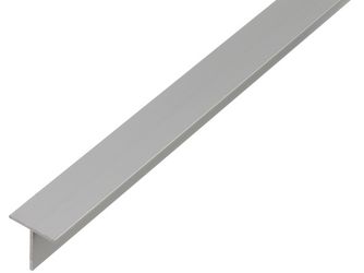 T-Profil, Alu silber elox., LxBxHxS 1000x20x20x1,5mm T-Profil, Alu silber elox., LxBxHxS 1000x20x20x1,5mm