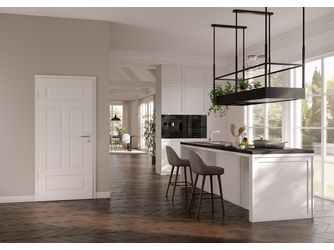 Zimmertür Weißlack ähnlich RAL 9016 Trend 4 Spezial-/Kombinationseinlage "Trend"