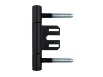 Türband 3-teilig, Tiefschwarz für Stahlzarge, Ø15mm, mit Nylonhülse 2er Set