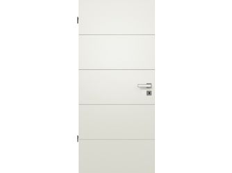 Zimmertür Lack Reinweiß RAL 9010 Lines-Curved Typ 101c Röhrenspan