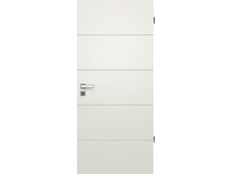 Zimmertür Lack Reinweiß RAL 9010 Lines-Curved Typ 101c Röhrenspan