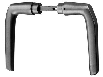 Türdrücker, ein Paar, Alu, silberf.elox.f.Schlossk.50-60mm, Griffbreite 115mm Türdrücker, ein Paar, Alu, silberf.elox.f.Schlossk.50-60mm, Griffbreite 115mm