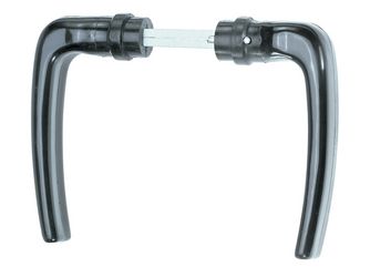 Türdrücker f.Welleng.-Tor, ein Paar, Alu, schw.elox., Abst.Tür-Griff 50mmGriffB115mm Türdrücker f.Welleng.-Tor, ein Paar, Alu, schw.elox., Abst.Tür-Griff 50mmGriffB115mm