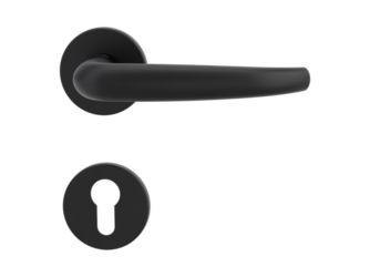 Türgriffgarnitur ALDA Fast2Fix GK3 Rosetten rund Profilzylinder Graphitschwarz