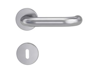 Türgriffgarnitur ALESSIA Fast2Fix GK3 Rosetten rund Buntbart Edelst. ma.