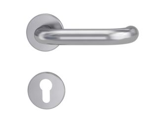 Türgriffgarnitur ALESSIA Fast2Fix GK3 Rosetten rund Profilzylinder Edelst. ma.