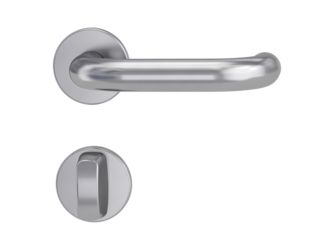 Türgriffgarnitur ALESSIA Fast2Fix GK3 Rosetten rund WC Edelst. ma.