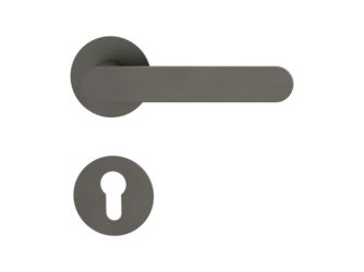 Türgriffgarnitur AVUS PIATTA S Flachrosette rund Profilzylinder Kaschmirgrau
