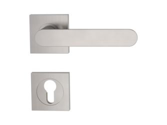 Türgriffgarnitur AVUS Schraubt.GK4 Rosetten eckig Profilzylinder Samtgrau