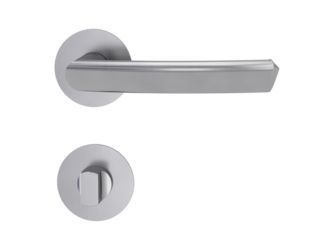 Türgriffgarnitur CRYSTAL PIATTA S Flachrosette rund WC Edelst. ma.