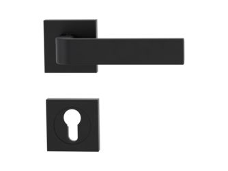 Türgriffgarnitur GRAPH Schraubt.GK4 Rosetten eckig Profilzylinder Graphitschwarz