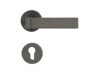Türgriffgarnitur GRAPH Schraubt.GK4 Rosetten rund Profilzylinder Kaschmirgrau