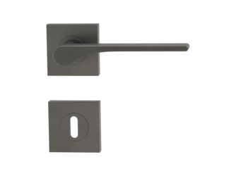 Türgriffgarnitur LEAF LIGHT Schraubt.GK4 Rosetten eckig Buntbart Kaschmirgrau