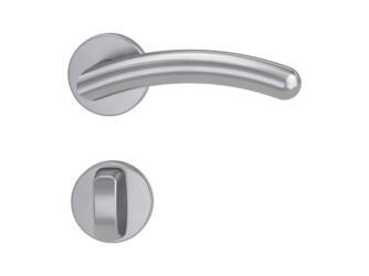 Türgriffgarnitur SAVIA Klipptechnik GK3 Rosetten rund WC Edelst. ma.