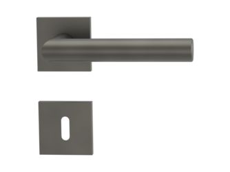 Türgriffgarnitur VAYA 128 LUCIA Fast2Fix GK3 Rosetten eckig Buntbart Kaschmirgrau