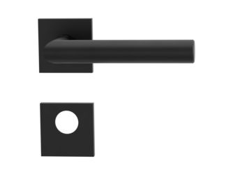 Türgriffgarnitur VAYA 128 LUCIA Fast2Fix GK3 Rosetten eckig Rundzylinder Graphitschwarz
