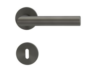 Türgriffgarnitur VAYA 128 LUCIA Fast2Fix GK3 Rosetten rund Buntbart Kaschmirgrau