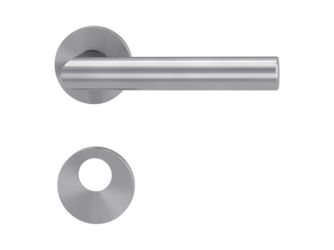 Türgriffgarnitur VAYA 128 LUCIA Fast2Fix GK3 Rosetten rund Rundzylinder Edelst. ma.