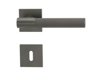 Türgriffgarnitur VAYA 136 ARIS Fast2Fix Rosetten eckig Buntbart Kaschmirgrau