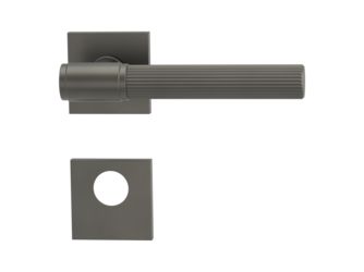 Türgriffgarnitur VAYA 136 ARIS Fast2Fix Rosetten eckig Rundzylinder Kaschmirgrau