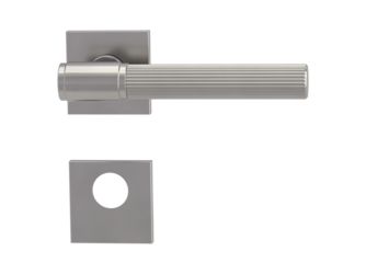 Türgriffgarnitur VAYA 136 ARIS Fast2Fix Rosetten eckig Rundzylinder Samtgrau