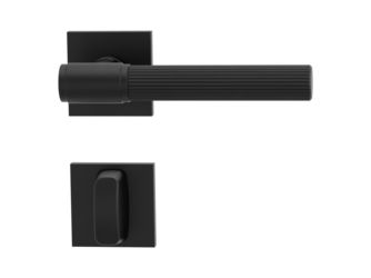 Türgriffgarnitur VAYA 136 ARIS Fast2Fix Rosetten eckig WC Graphitschwarz