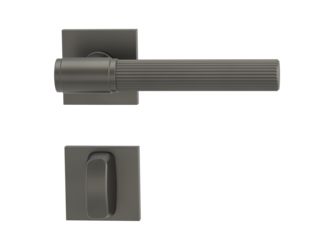 Türgriffgarnitur VAYA 136 ARIS Fast2Fix Rosetten eckig WC Kaschmirgrau