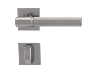 Türgriffgarnitur VAYA 136 ARIS Fast2Fix Rosetten eckig WC Samtgrau
