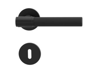 Türgriffgarnitur VAYA 136 ARIS Fast2Fix Rosetten rund Buntbart Graphitschwarz