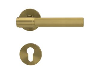 Türgriffgarnitur VAYA 136 ARIS Fast2Fix Rosetten rund Profilzylinder Gold ma.