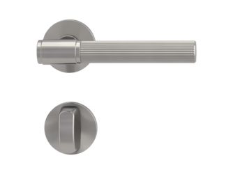 Türgriffgarnitur VAYA 136 ARIS Fast2Fix Rosetten rund WC Samtgrau