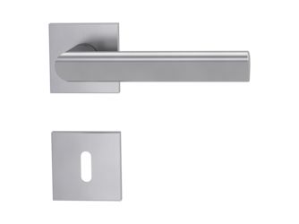 Türgriffgarnitur VAYA 137 TRI Fast2Fix GK3 Rosetten eckig Buntbart Edelst. ma.